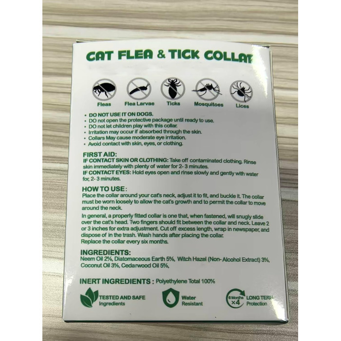 Нашийники для котів 4 шт. - 48 см - блакитні та помаранчеві (сірий)