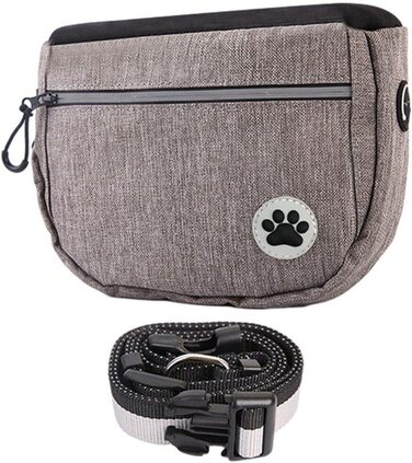 Сумка для собак Lpitoy, сумка для дресирування собак, сумка для прогулянок з собакою на пояс, для цуценят та собак, сіра