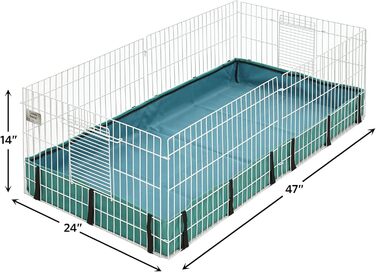 Клітка для морських свинок MidWest Homes 119x61x36 см, біло-зелена