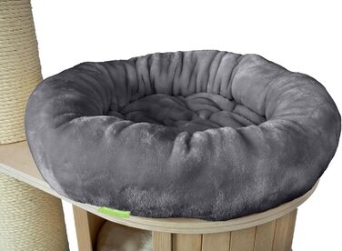 Крісло-лежанка для котів Kratzbaumland Klettbettchen, сумісне з Natural Paradise та Woody, замінна частина (преміум-плюш), сіре, 47 см