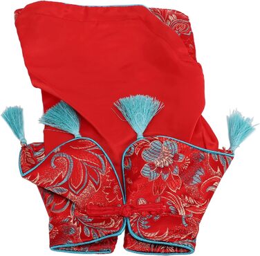 Костюм для собак та котів у китайському стилі Чеонгсам з атласу, Tang Anzug, розмір M. Елегантний дизайн, м'який бавовняний матеріал, святковий одяг для Різдва та свят.