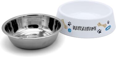Миска для корму з іменем для собак PrintPlanet® - персоналізована миска для тварин з друком (Layout 4)