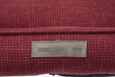 TRIXIE Ліжко для собак Talis 60×50 см, бордовий, зручне ліжко з текстилю для середніх собак, не ковзає, пране