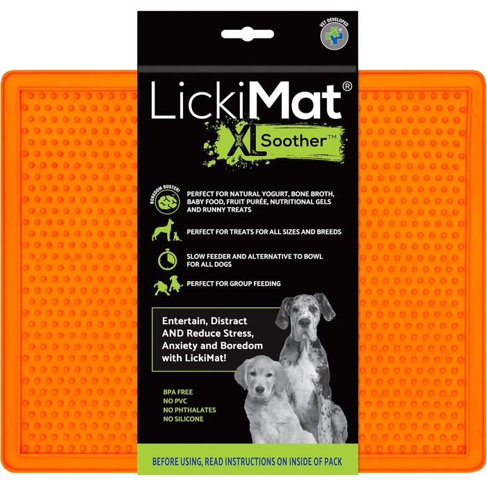 LickiMat X Large Schnuller: килимок для собак проти нудьги та тривоги, зелений (з візерунком Sunset Chevron)