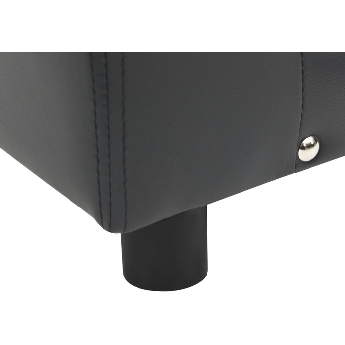 Софа для собак VidaXL 81x43x31 см, плюш, штучна шкіра, сірий колір