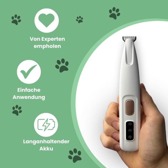 Електричний триммер для собак Pfotentrimmer – безболісна догляд за подушечками лап, супертихий (1 шт.)