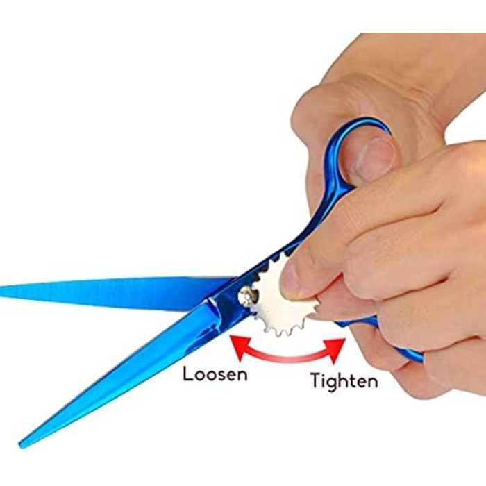 Професійні ножиці для собак 7 дюймів, набір 4 шт. (прямі, вигнуті, розріджувачі)