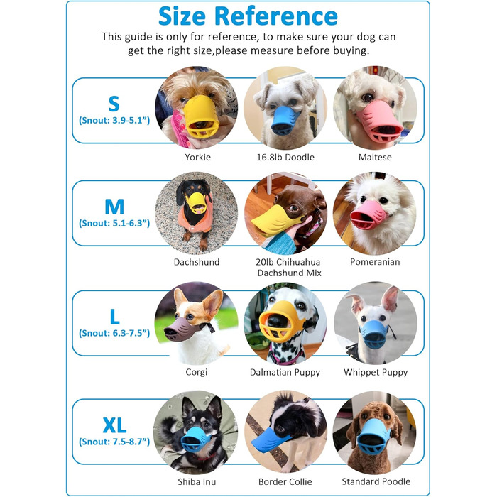 Нашийник-намордник для собак, м'який силіконовий, у вигляді гусені, жовтий, розмір S