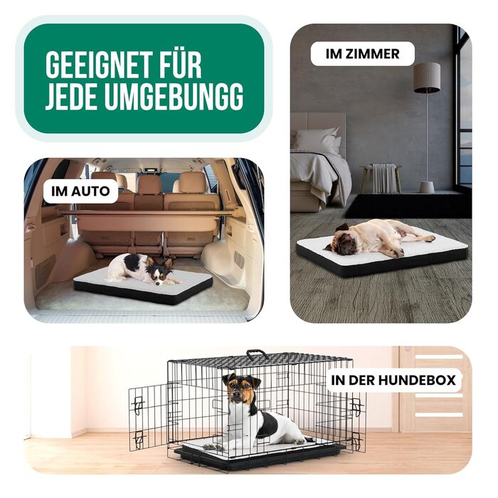 Ортопедичне ліжко для собак Avalo S - 45x65 см, з ефектом пам'яті, нековзне, пране, ортопедична подушка для собак