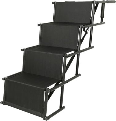 Рампа для собак - пандус для собак у машину - складаний, чорний (139x45x76 см)