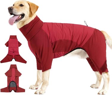 Водонепроникний зимовий одяг для собак: теплий, вітрозахисний зимовий одяг для малих та середніх собак, розмір M, червоний колір. Ідеально для прогулянок, походів та кемпінгу на природі.