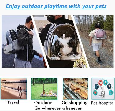 Розширюваний рюкзак для котів та собак, переноска-рюкзак з прозорим вікном та блискавкою, для подорожей та піших прогулянок (Жовтий)