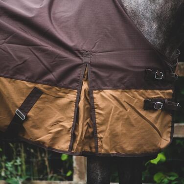 Кінська попона eQuitack 1200 ден реген з флісом, 165 см, сіро-коричнева