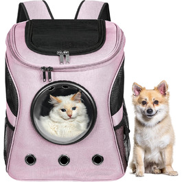 Рюкзак-переноска для тварин Pink: зручний, з вентиляцією, для подорожей