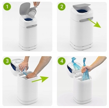 Контейнер для відходів Litter Locker Design, 24 x 23 x 43 см, білий