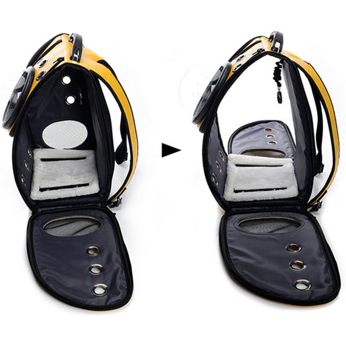 Рюкзак для тварин FOKOM, рюкзак-переноска для собак, котів, кроликів (32 x 29 x 42 см, жовтий)