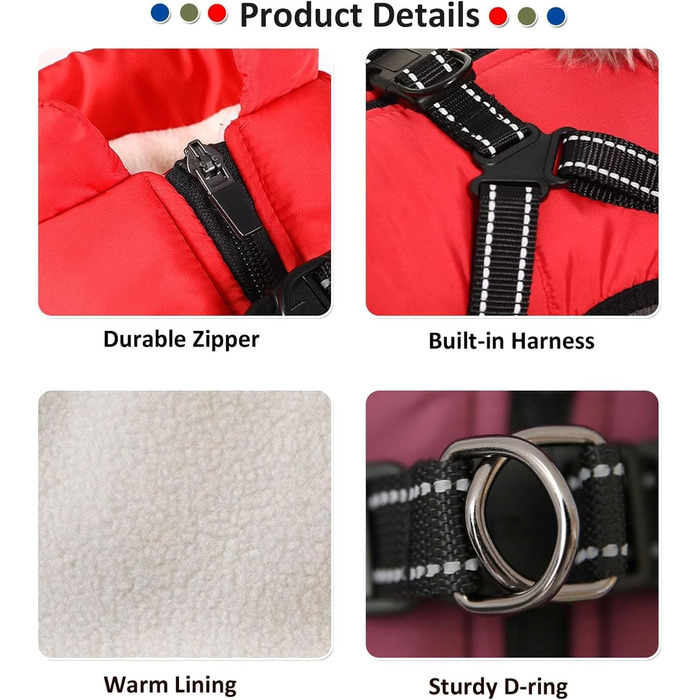 Тепла куртка для собак BT Bear, водонепроникна, для дрібних собак та цуценят (Помаранчевий, S)