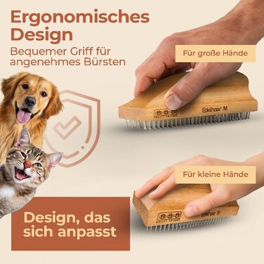 Щітка для собак великих порід Edelhaar, розмір L: вичісування, масаж, догляд за шерстю