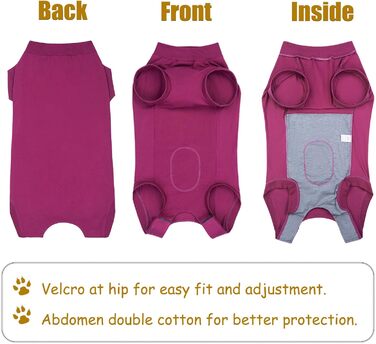 Захисний боді для собак після операції: захист рани, для сук та кобелів, Medica Pet Shirt, з застібкою-лямкою, альтернатива конусу та пов'язки, кольори S, Magenta