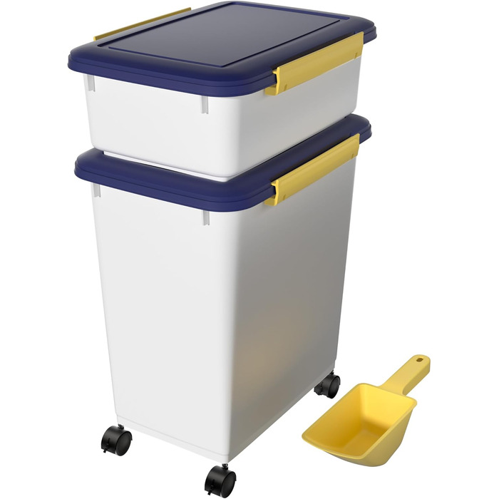 Контейнер для корму для собак Cetomo, 32L, 3 шт. з лопатками (білий)
