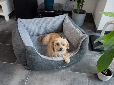 TrendPet VitaBed сірий - ортопедичне преміум-ліжко для собак з матрацом з 5 см Memory Foam (80x70 см)