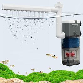 Акваріумний фільтр Boxtech Interner 6W: 4-в-1, тихий, регульований, 450L/H, для акваріумів 70-150л