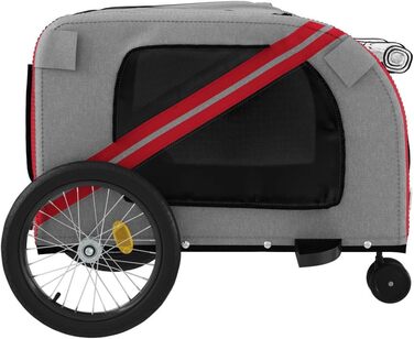 Фарм-причіп для велосипеда ZEYUAN: червоний та сірий, оксфордська тканина та метал