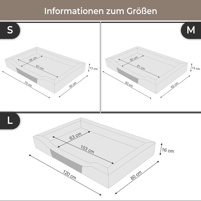 Собаче ліжко-корзина для собак маленьких, середніх та великих порід - подушка для собак - диван для собак з екошкіри, знімний та пральний чохол - Deluxe, розмір M - чорний, 93 x 62 см