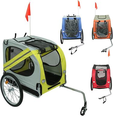 Причіп для собак на велосипед 3в1, переноска для тварин, причіп-трансформер для велосипеда та джоггінгу, до 40 кг (137 x 73 x 90 см, жовто-сірий)