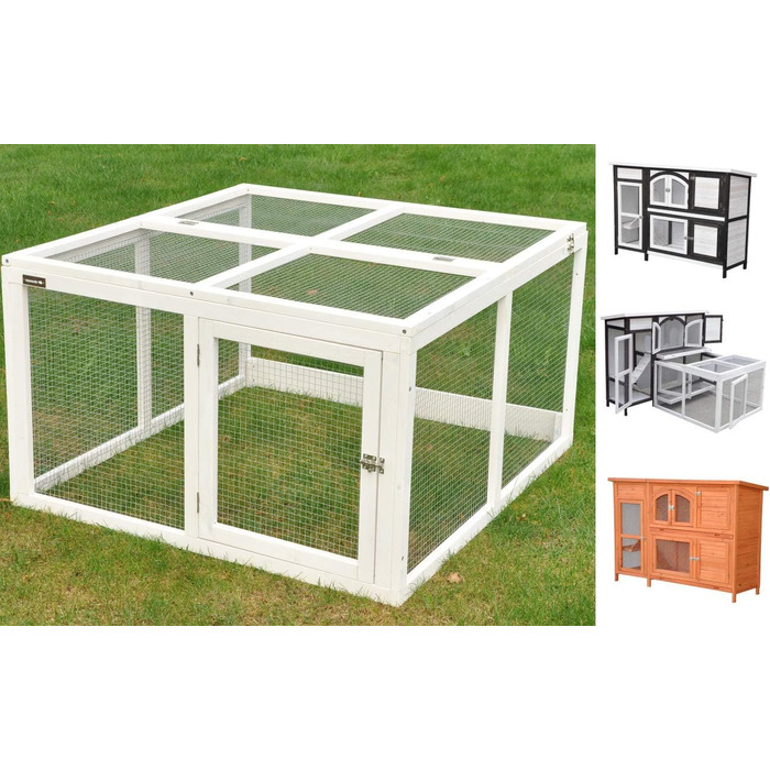 Freilaufgehege Nanook Jumbo для кроликів - розширення для клітки, 96 x 100 x 55 см, білий