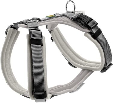 Нашийник для собак HUNTER Hundegeschirr Maldon UP, світло-сірий/сірий, м'який, комфортний, з 3M Scotchlite, 4-ступенева регулювання, з м'яким ручним захопленням (від S-M), розмір XS світло-сірий/сірий