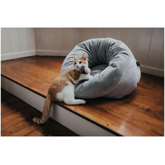 Крізьоке ліжко для домашніх тварин HUNTER Miranda, сірий, 50x50 см, для собак та котів