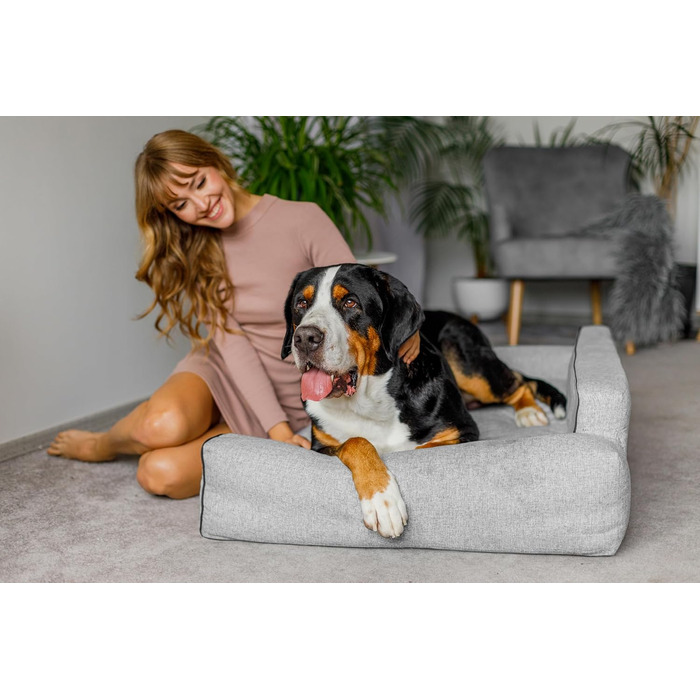 Крісло-ліжко для собак великих, середніх та маленьких порід - Glamour New, L: 98x66 см, знімний чохол