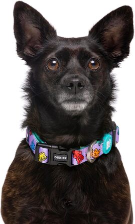 Нашийник для собак DUKIER, регульований, з неопрену, міцний, дизайн - ведмедики, розмір M