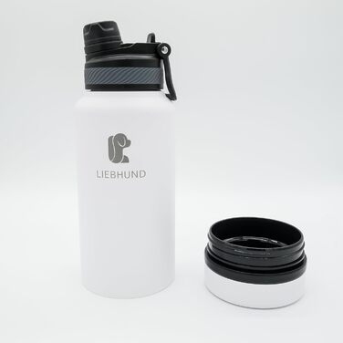 Термопляшка для собак Liebhund ThermoBott 700мл з мискою - ізольований нержавіючий сталь