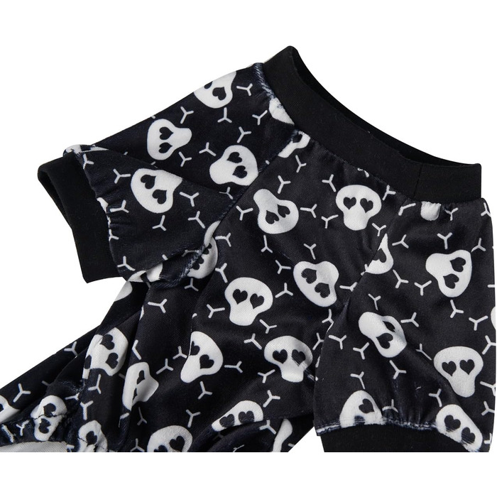 Піжама для собак з принтом черепа на Halloween, XL, біла. Костюм-піжама для собак, костюм на Хелловін, XL