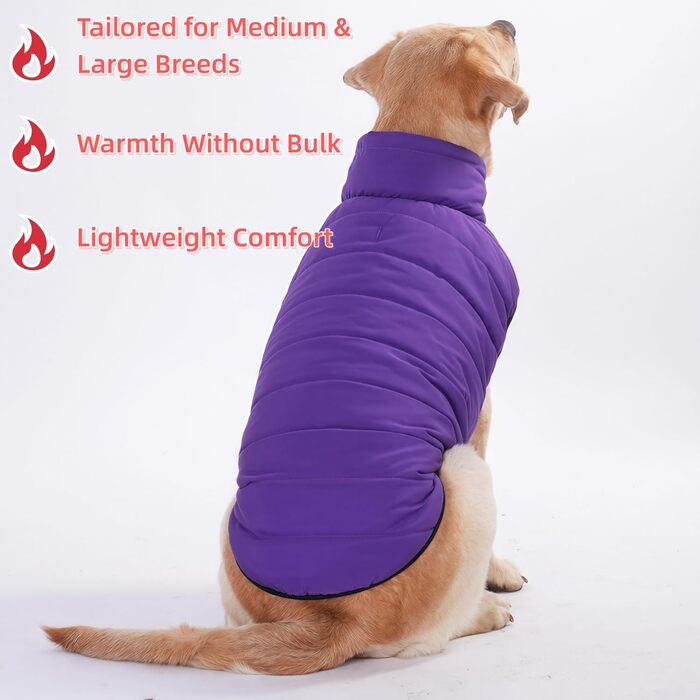 Зимова куртка для собак LovinPet, двостороння, розміри M, L, XL, з кнопками, пухова, вітронепроникна, снігонепроникна та водонепроникна, темно-зелена та сіра