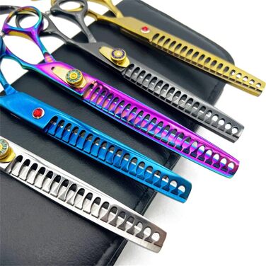 Професійна ножиця для грумінгу собак, 21 см - ножиці для витончення шерсті та стрижки, чорного кольору