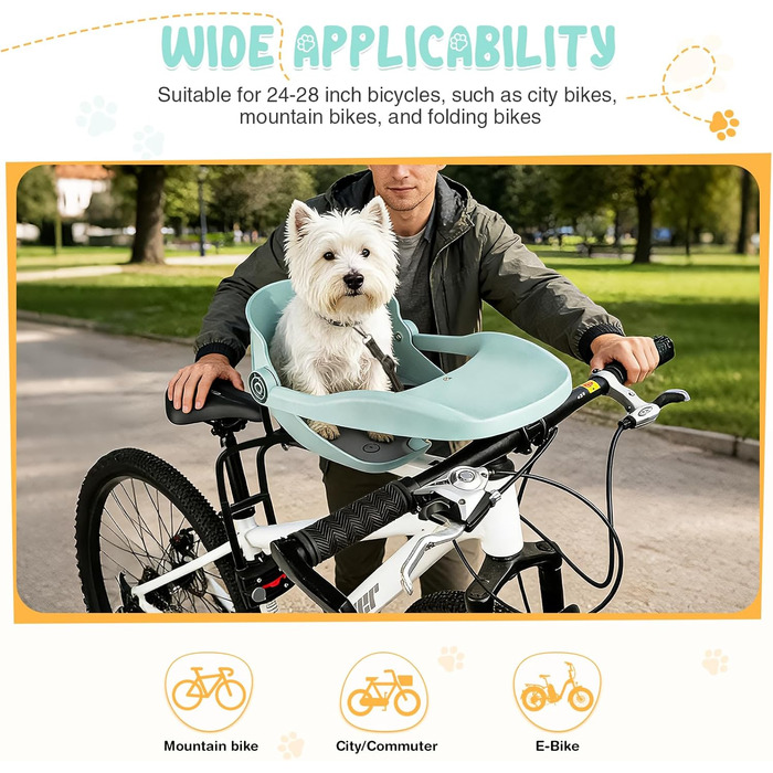Корзина для собак на велосипед до 15 кг, міцна та ергономічна (Цянова)