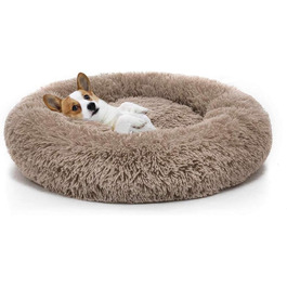М'яке ліжко для собак середніх та великих порід, кругле, з подушкою, зручне, миється