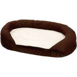 Ліжко для собак Karlie Liegebett Ortho, овальне, коричневе, розмір L (100x65x24 см)