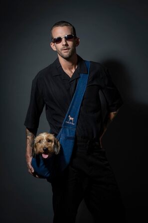 Трасик для собак Noah & Paw: переноска для маленьких собак до 10 кг з регульованим ремінцем та м'яким хутром. Двошагова система безпеки, переноска для тварин з преміум деніму