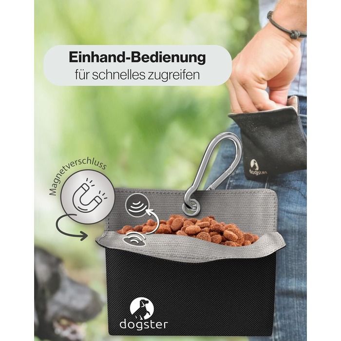 Сумка для ласощів Dogster® для собак - зручний мішечок для смаколиків, швидкий доступ до винагороди, з карабіном