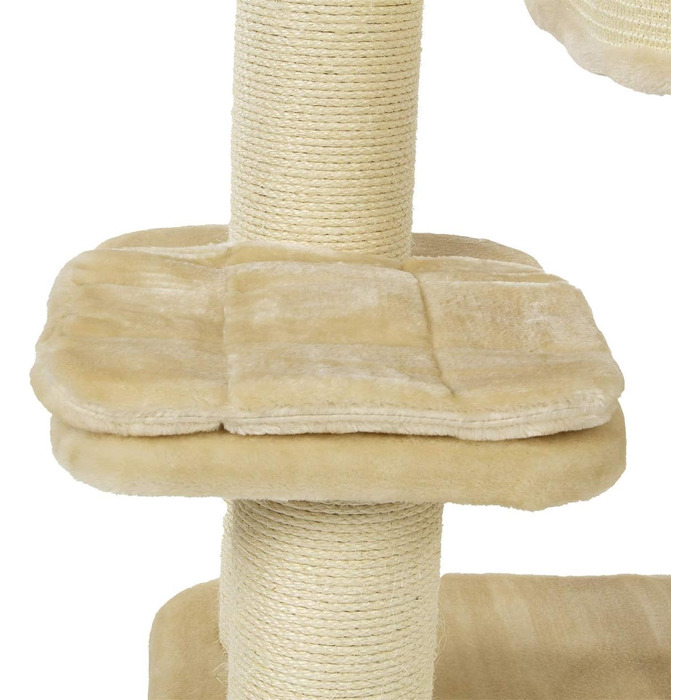 Дряпак для котів CanadianCat Portland - великі сизалеві стовпчики для великих котів, бежевий, 69x47x124 см