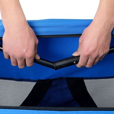 Переноска для собак PRO.TEC, чорно-синя, розмір M/L (52 x 70 x 52 см)