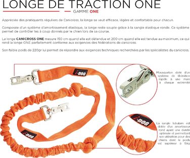 Повідок для бігу з собакою I-dog Canicross ONE, нейлоновий