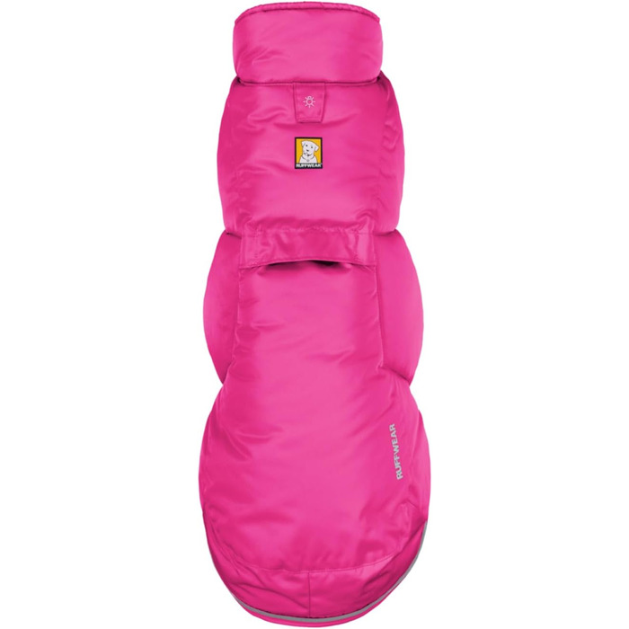 Куртка Ruffwear Quinzee для великих собак, ізольована куртка-всепогодник для собак, водонепроникна куртка для собак, легка жилетка для собак та сумка-переноска, розмір L, Obsidianschwarz (Fireweed Pink, XX-Small)