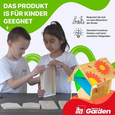 ITA DIY годівниця для птахів з набору для збирання та розмальовування FlybyFeeder - Комплект для рукоділля для дітей