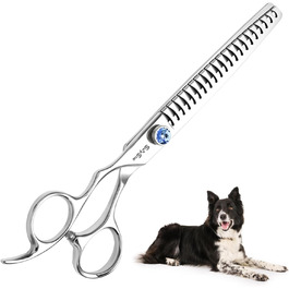 Професійна ножиця для грумінгу собак та котів, 7 дюймів, японська сталь VG10, 18 зубів, безпечна, безшумна, для тонкого стриження