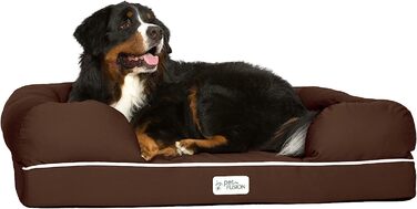 Крісло-лежанка для собак PetFusion Kleines Hundebett з Memory Foam (шоколадно-коричневий, 112x86x25 см)